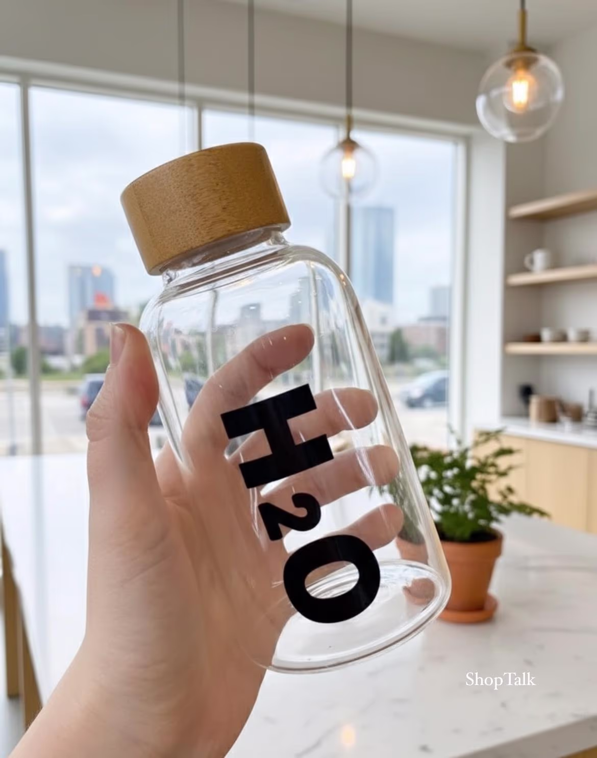 H2O Glass Water Bottle –  Reusable Drinking Bottle