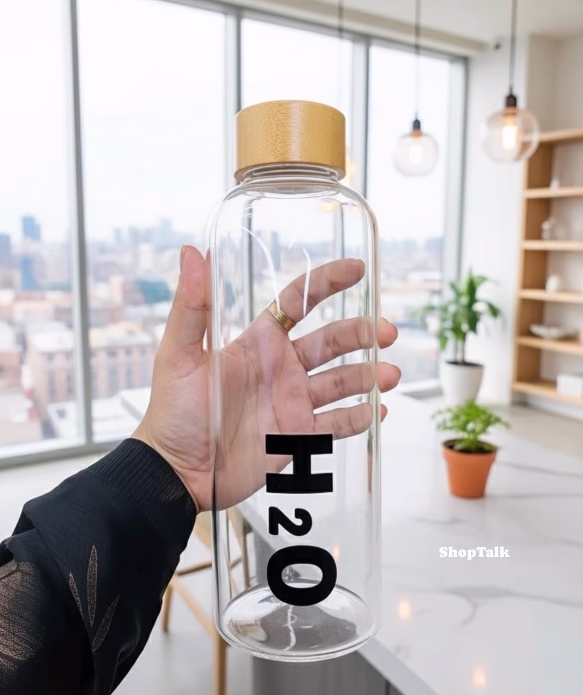 H2O Glass Water Bottle –  Reusable Drinking Bottle