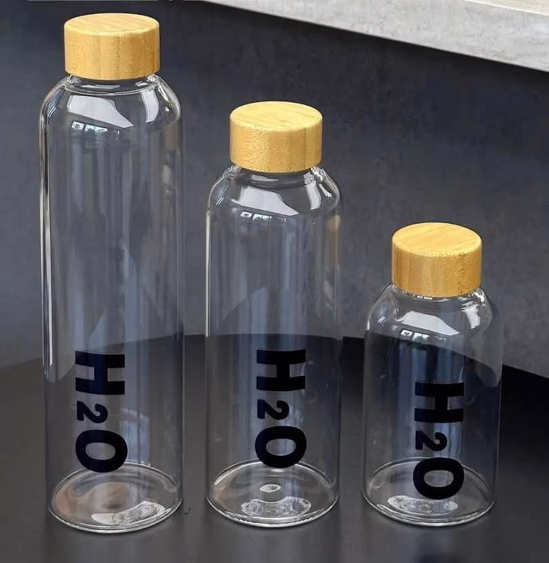 H2O Glass Water Bottle –  Reusable Drinking Bottle