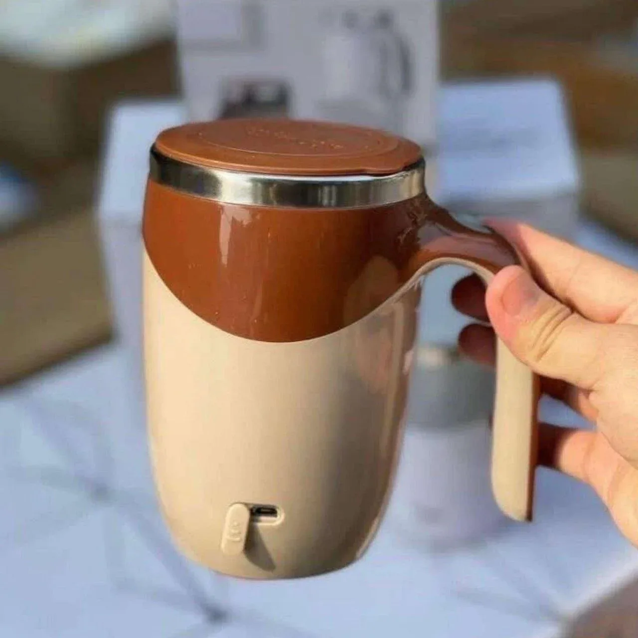 self stirring coffee mug Bangladesh | Smart Mixing Cup 350ml Price in Bangladesh | ShopTalk BD