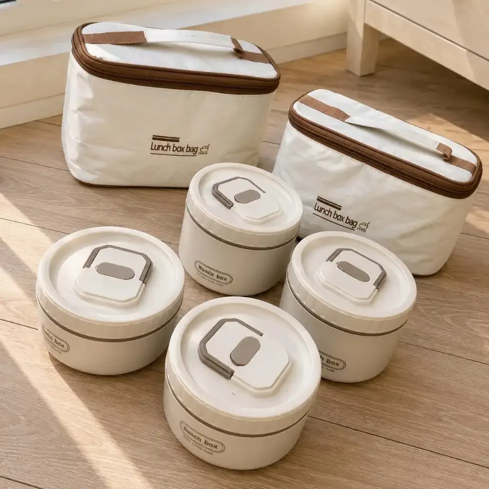 Bento 4 Compartment Stainless Steel Lunch Box with Bag Price in Bangladesh | সেরা লিক-প্রুফ অফিস ও স্কুল টিফিন বক্স