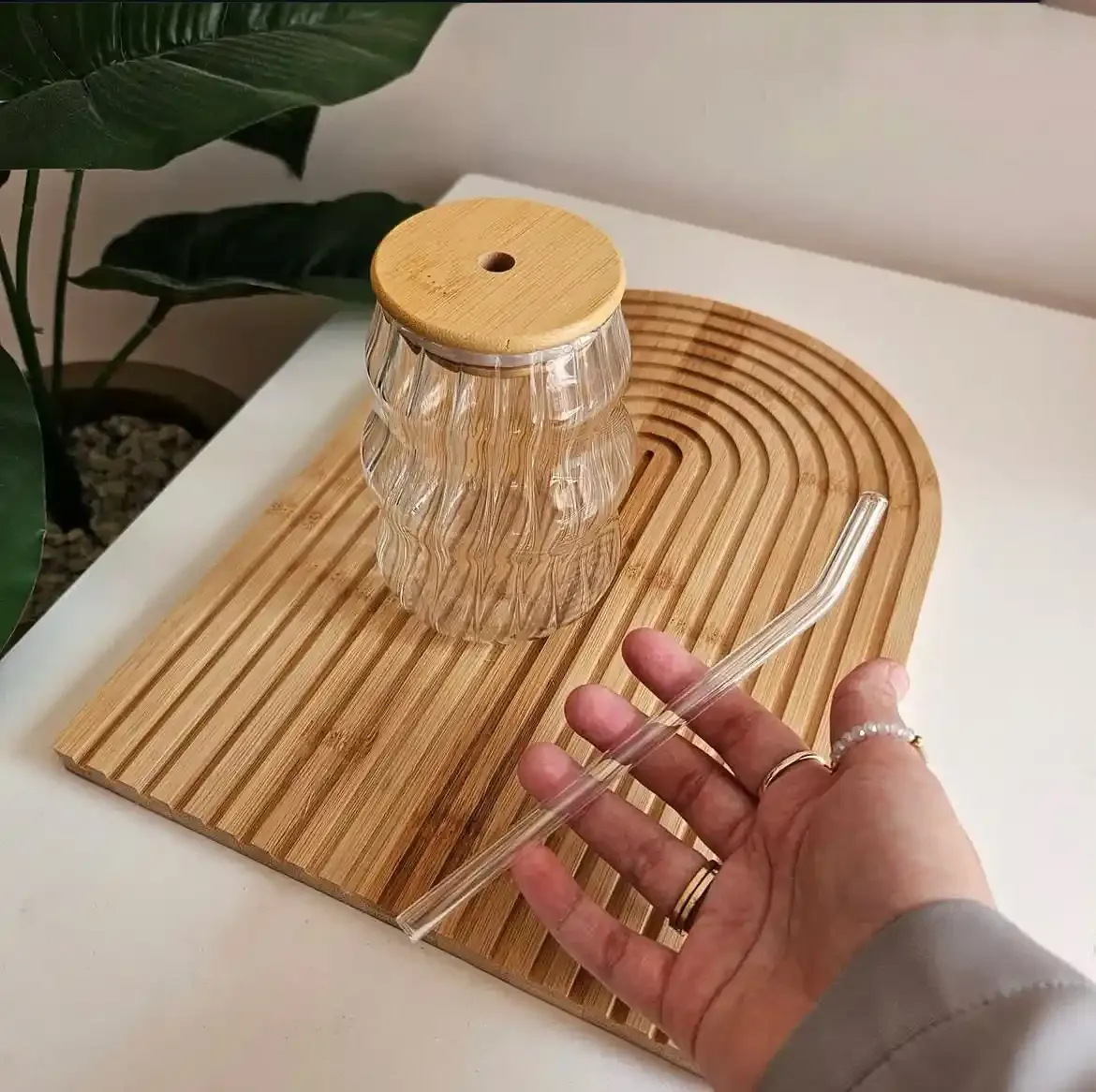 Glass Jar with Straw – Large Transparent Borosilicate Cup | Eco-Friendly Drinkware Bangladesh (glass jar with straw Bangladesh) Price in Bangladesh | ShopTalk BD