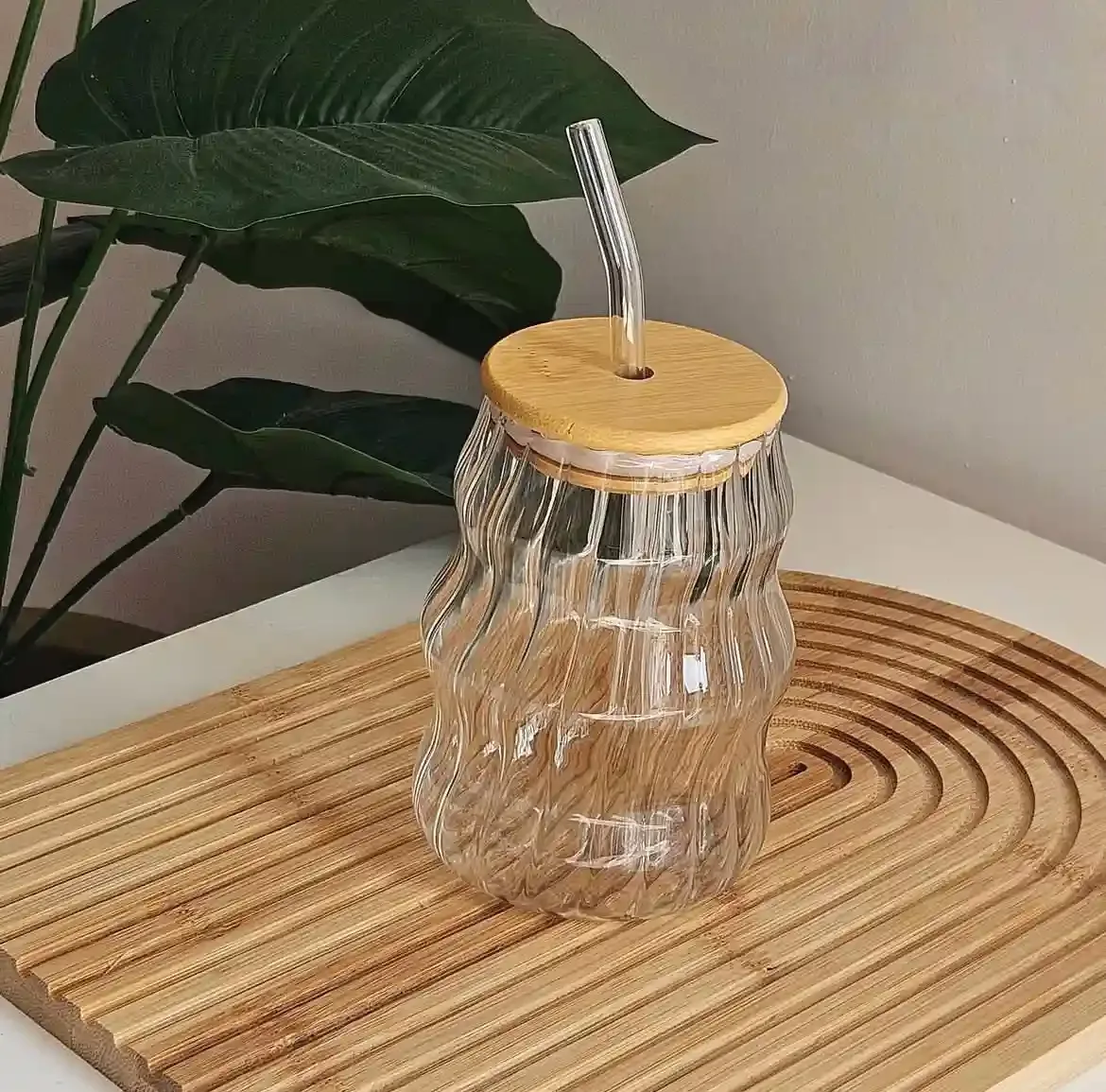 Glass Jar with Straw – Large Transparent Borosilicate Cup | Eco-Friendly Drinkware Bangladesh (glass jar with straw Bangladesh) Price in Bangladesh | ShopTalk BD