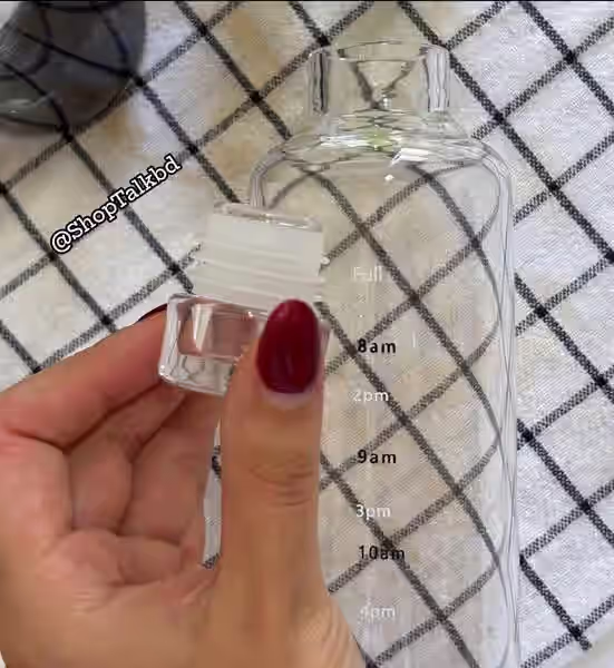 Transparent Glass Water Bottle  – Portable Drinkware